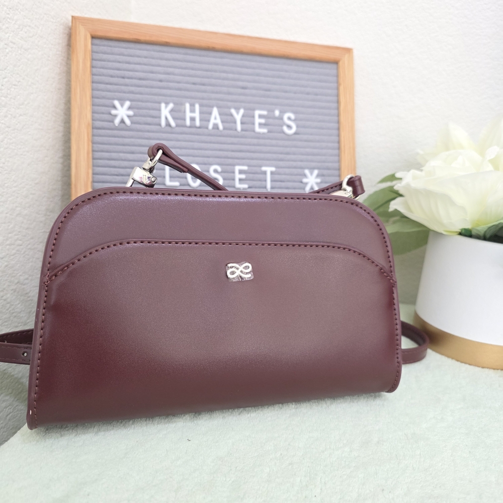Authentic House Of Little Bunny Sushi Wallet On Chain Bag In Burgundy